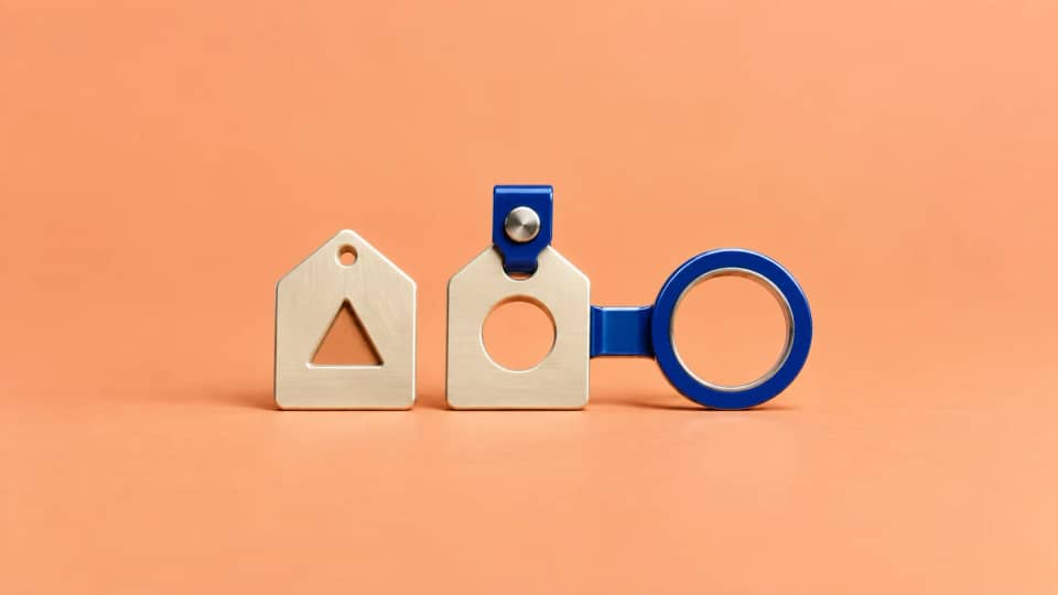 A circular approval clip joins one of two differently shaped proposal tags to an empty result frame.