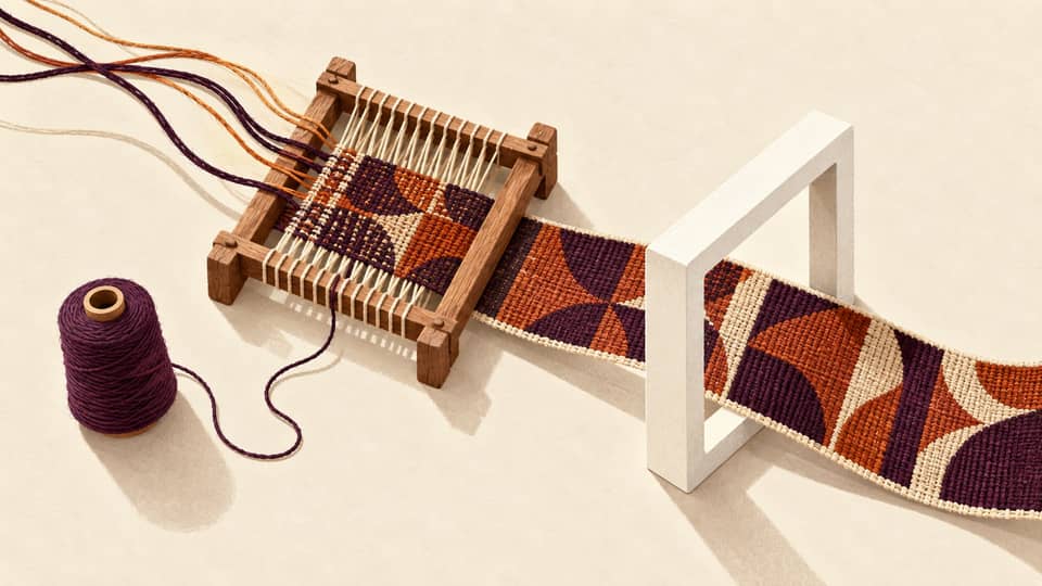 Conceptual textile illustration separates an assembled investigation from an independent inspection step.